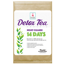100% органический травяной чай для похудания Чай с тонкими чаями Чай для потери веса (вечерний очищающий чай 14 день)